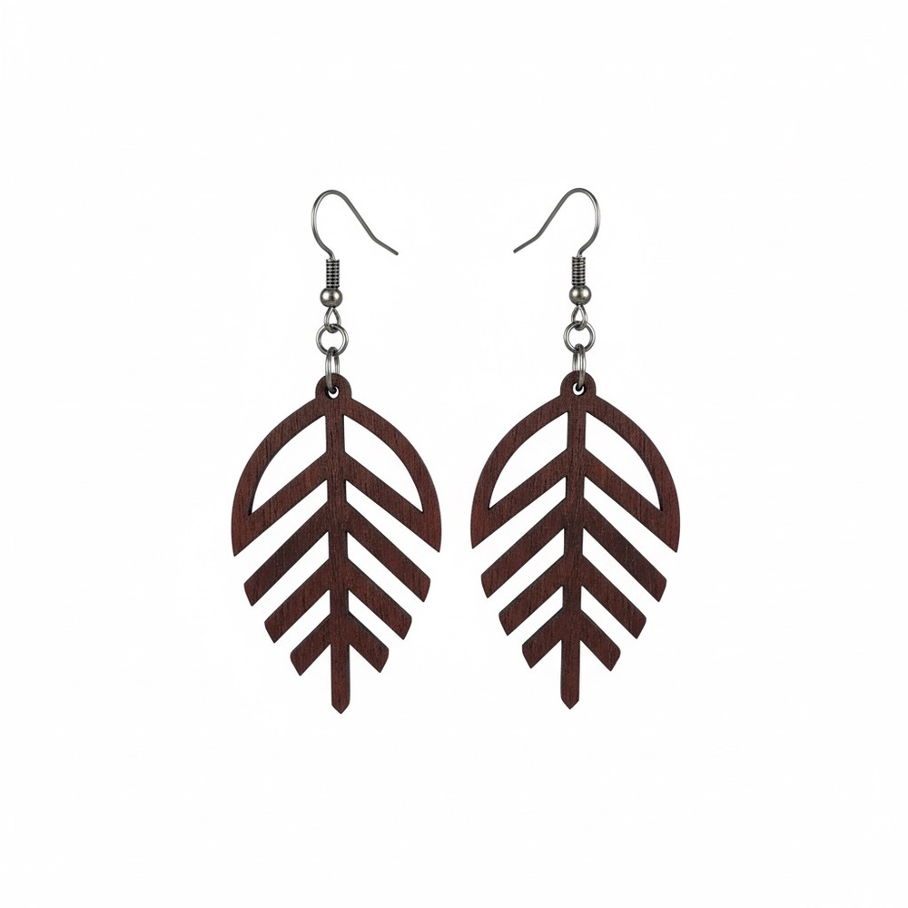 Brown Leaf Dangle Earrings - Women's Jewelry